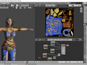 Female Fantasy NPC Warrior 3D Model