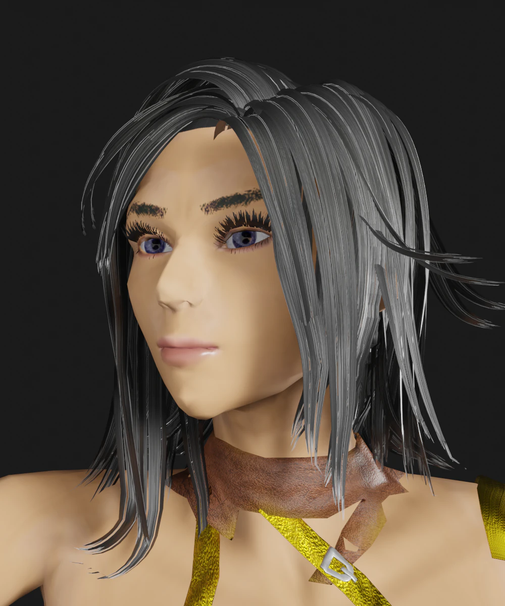 Female Fantasy NPC Warrior 3D Model .c4d .max .obj .3ds .fbx .stl .blend