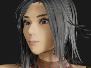 Female Fantasy NPC Warrior 3D Model