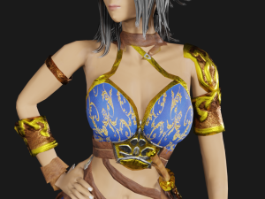 Female Fantasy NPC Warrior 3D Модель