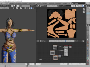 Female Fantasy NPC Warrior 3D Model