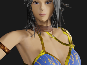 Female Fantasy NPC Warrior 3D Модель