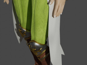 3D Game NPC - Female Elf 3Dモデル