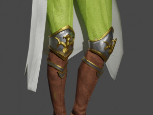 3D Game NPC - Female Elf 3Dモデル