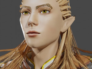 3D Game NPC - Female Elf 3Dモデル
