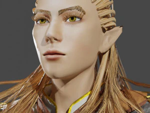 3D Game NPC - Female Elf 3D Model
