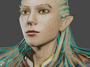 3D Game NPC - Female Elf 3Dモデル