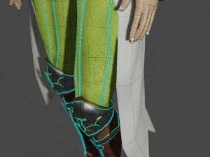 3D Game NPC - Female Elf 3Dモデル