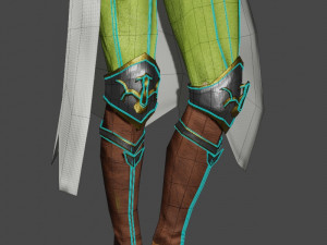 3D Game NPC - Female Elf 3Dモデル