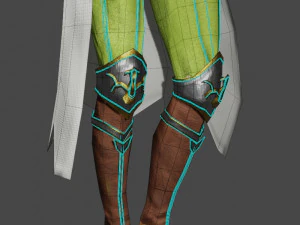 3D Game NPC - Female Elf 3D Model