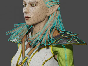 3D Game NPC - Female Elf 3D Model