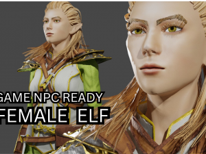3D Game NPC - Female Elf 3D Model