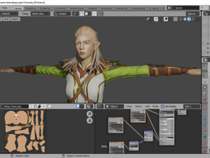 3D Game NPC - Female Elf 3Dモデル