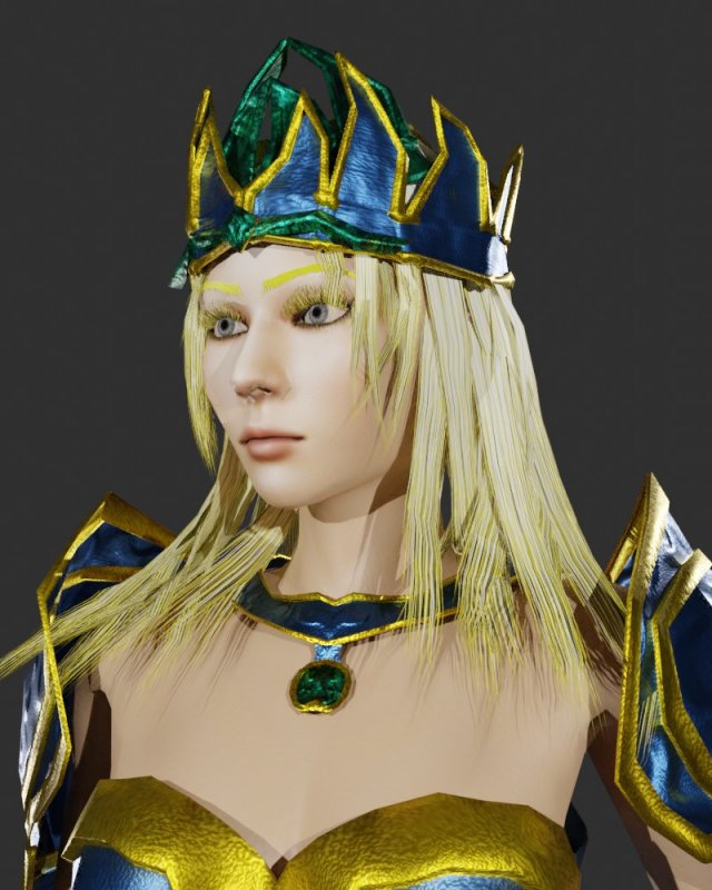 Fantasy Female Valkyrie 3D Character 3D Model .c4d .max .obj .3ds .fbx .stl .blend 