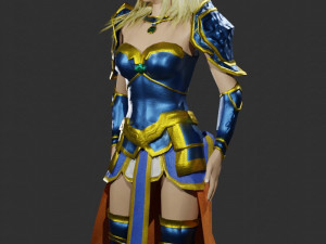 Fantasy Female Valkyrie 3D Character 3D Model