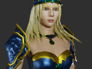Fantasy Female Valkyrie 3D Character 3D Model