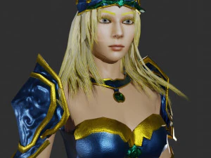 Fantasy Female Valkyrie 3D Character 3D Model