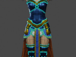 Fantasy Female Valkyrie 3D Character 3D Model
