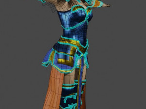 Fantasy Female Valkyrie 3D Character 3D Model