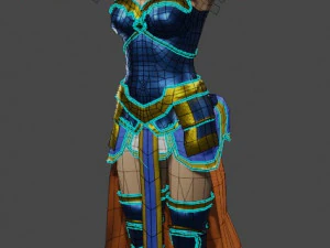Fantasy Female Valkyrie 3D Character 3D Model