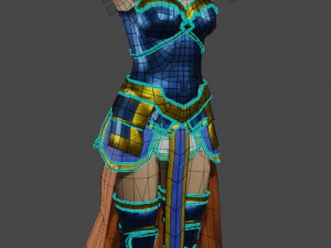 Fantasy Female Valkyrie 3D Character 3D Model