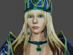 Fantasy Female Valkyrie 3D Character 3D Model