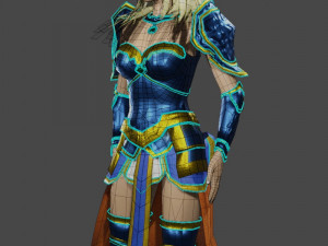 Fantasy Female Valkyrie 3D Character 3D Model