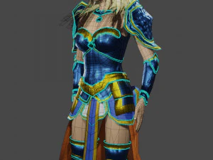 Fantasy Female Valkyrie 3D Character 3D Model