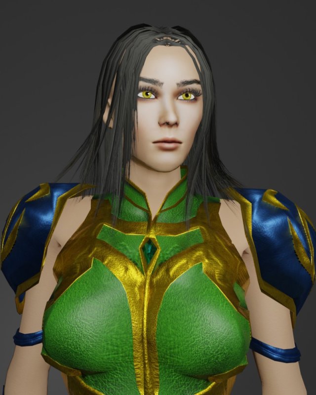 Female Forest Guardian 3D Character Modelo 3D .c4d .max .obj .3ds .fbx .stl .blend 