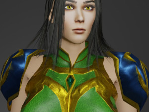 Female Forest Guardian 3D Character Model 3D