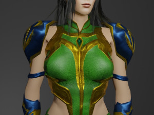Female Forest Guardian 3D Character Modelo 3D