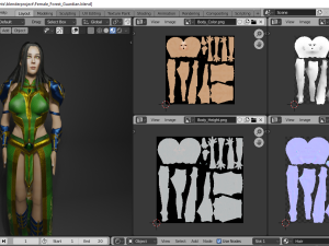 Female Forest Guardian 3D Character Modelo 3D