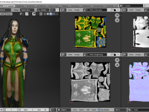 Female Forest Guardian 3D Character Modelo 3D