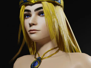 Mermaid Queen 3D Character Game Ready 3D Model