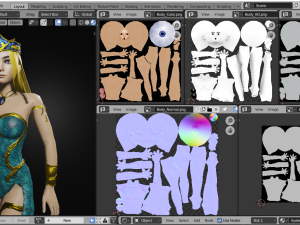 Mermaid Queen 3D Character Game Ready Modèle 3D