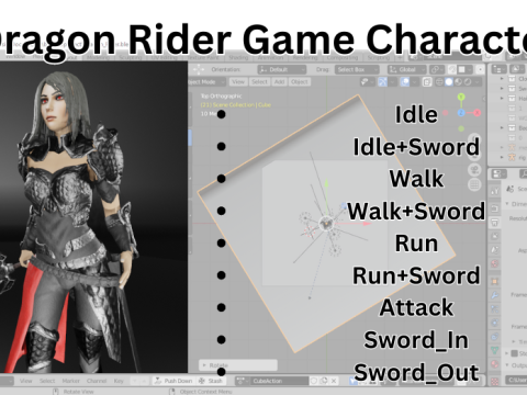 Dragon Rider - 3D Character Game Ready Modelo 3D