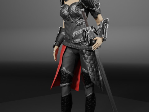 Dragon Rider - 3D Character Game Ready 3D Модель