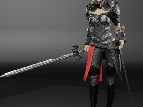 Dragon Rider - 3D Character Game Ready 3D Модель