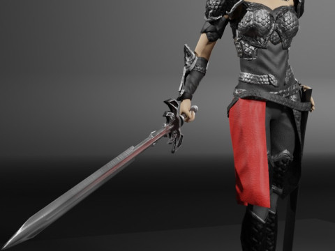 Dragon Rider - 3D Character Game Ready 3D Модель