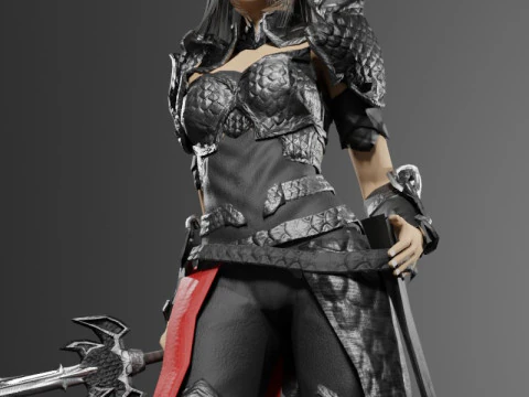 Dragon Rider - 3D Character Game Ready 3D Model