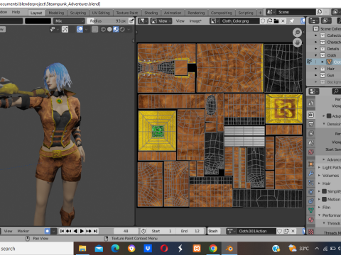 Steampunk Adventurer Game Character 3D Model