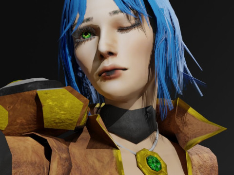 Steampunk Adventurer Game Character 3D Model