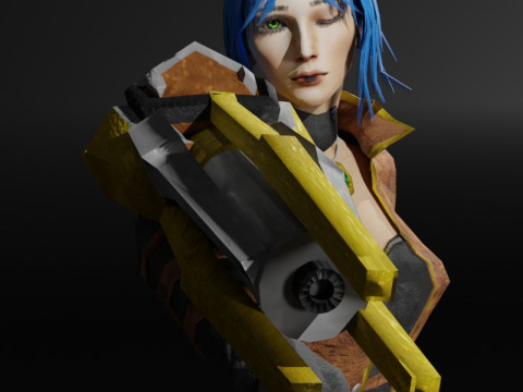 Steampunk Adventurer Game Character 3D Model