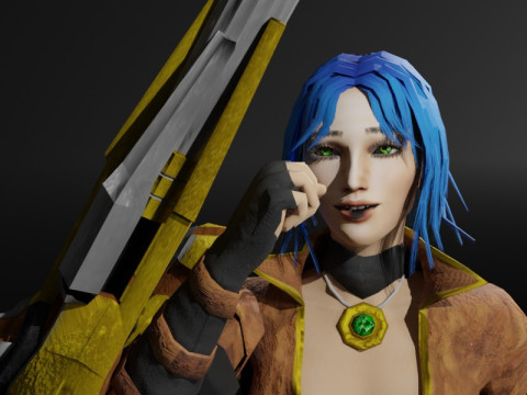 Steampunk Adventurer Game Character 3D Model