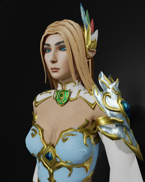 Sorceress of the Elements Game Character 3D Модель .c4d .max .obj .3ds .fbx .stl .blend 