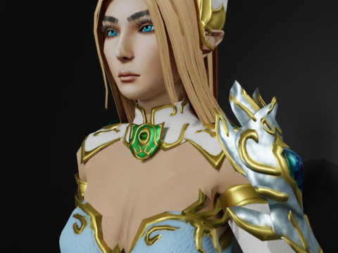 Sorceress of the Elements Game Character Modèle 3D