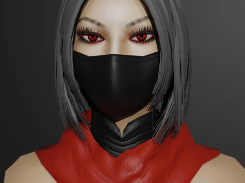 Shadow Dancer Game Character 3D Model