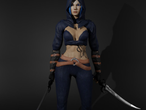 Vengeful Phantom Game Character 3D Model