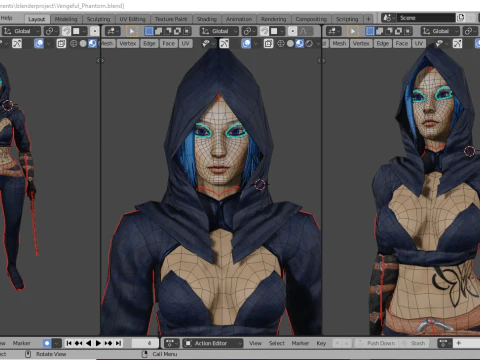Personagem do Jogo Fantasma Vingativo Modelo 3D