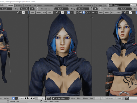 Vengeful Phantom Game Character 3D Model